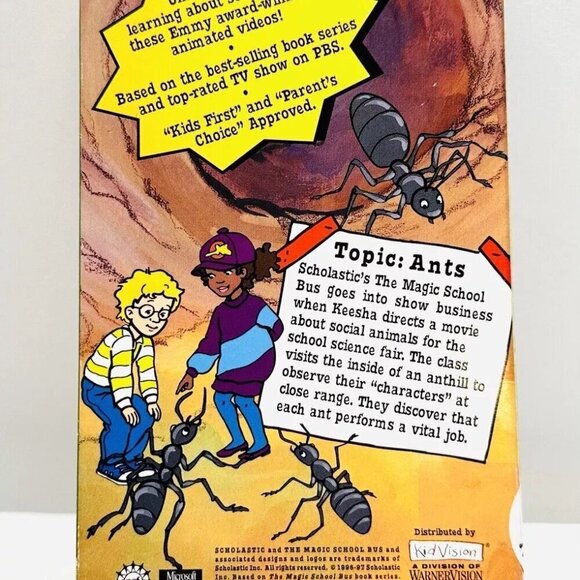 THE MAGIC SCHOOL BUS ANTS IN ITS PANTS Caution Ants at Work VHS Home Video Tape - Picture 2 of 6